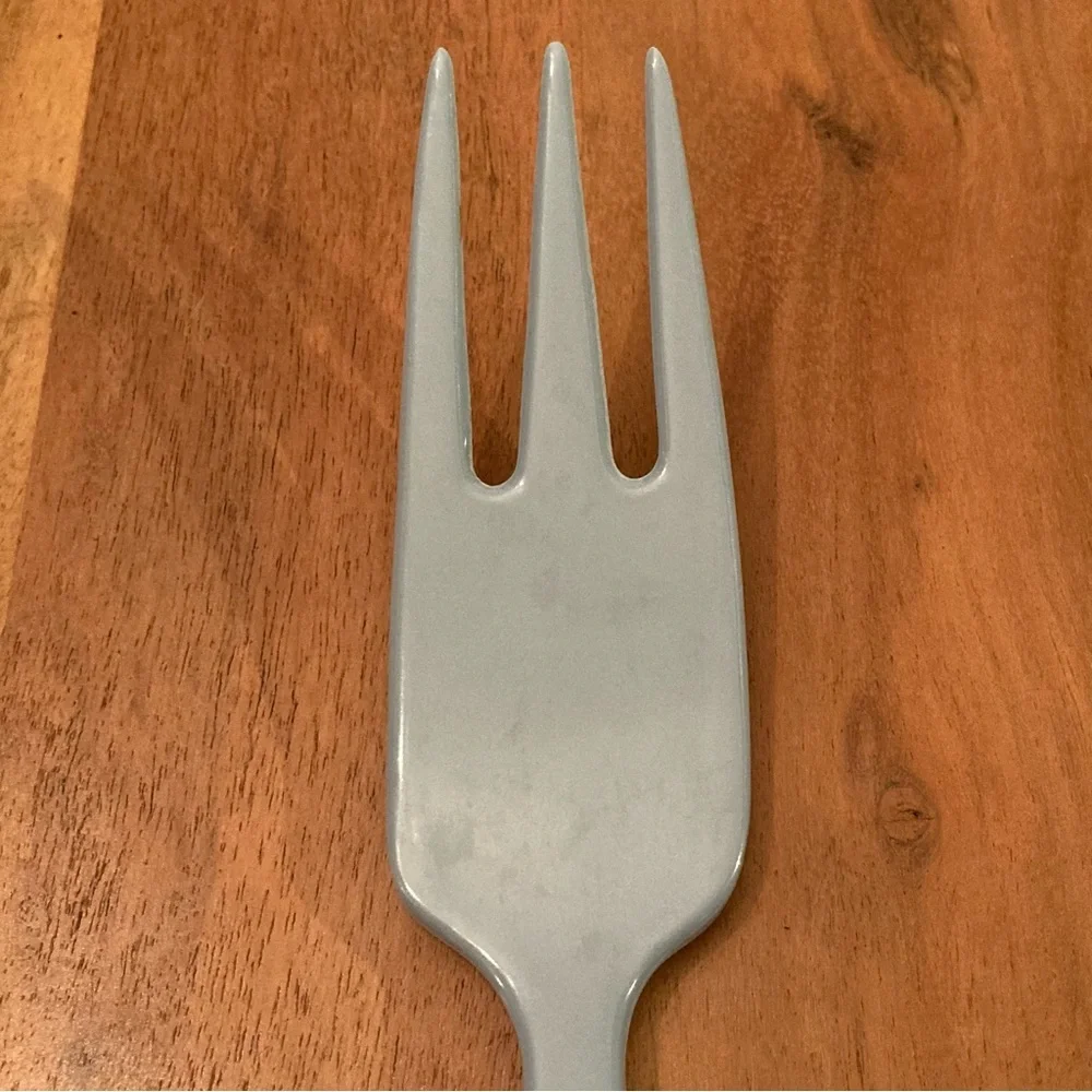 Vintage Light Blue Melamine Serving or Flipping Fork Made in Taiwan